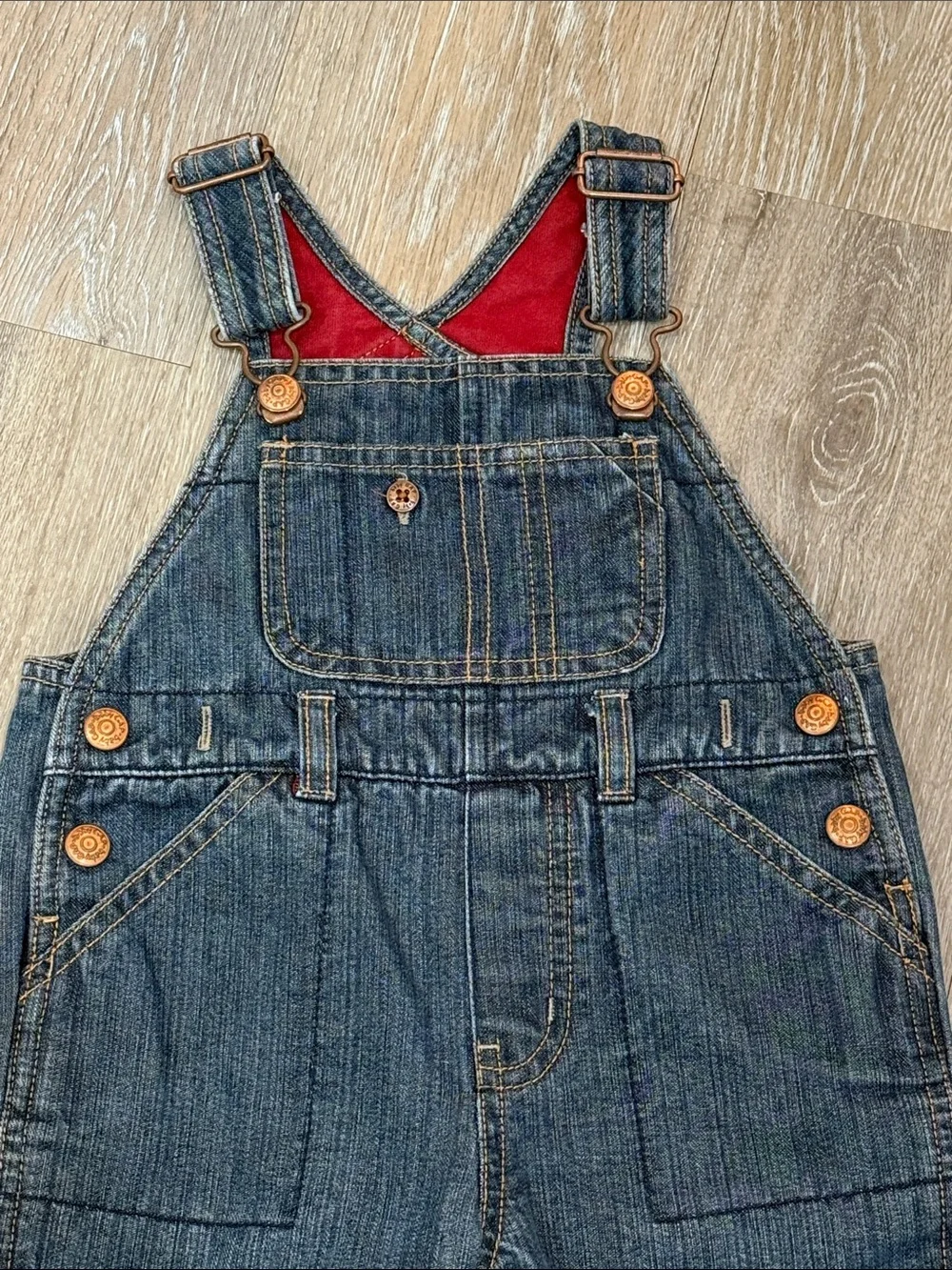 Vintage babyGap Baby Boy Fully Lined Denim Overalls 6-12 Months